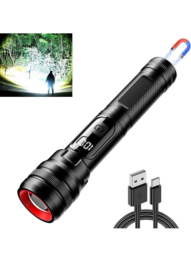 PROMASS promass Super Bright 20000 High Lumens Tactical Flashlight,Magnetic LED Flashlights USB C Charging,LCD Power Display Torch 5 Modes Zoomable Waterproof for Camping,Outdoor,Emergency,Everyday Carry  - Image 1