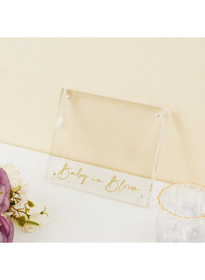 Calculs Baby US Frame Baby in Bloom Ultrasound Sonogram Keepsake Acrylic Picture Frame Freestanding Double Sided Magnetic Lucite Frameless Display Gifts for Her - Image 5