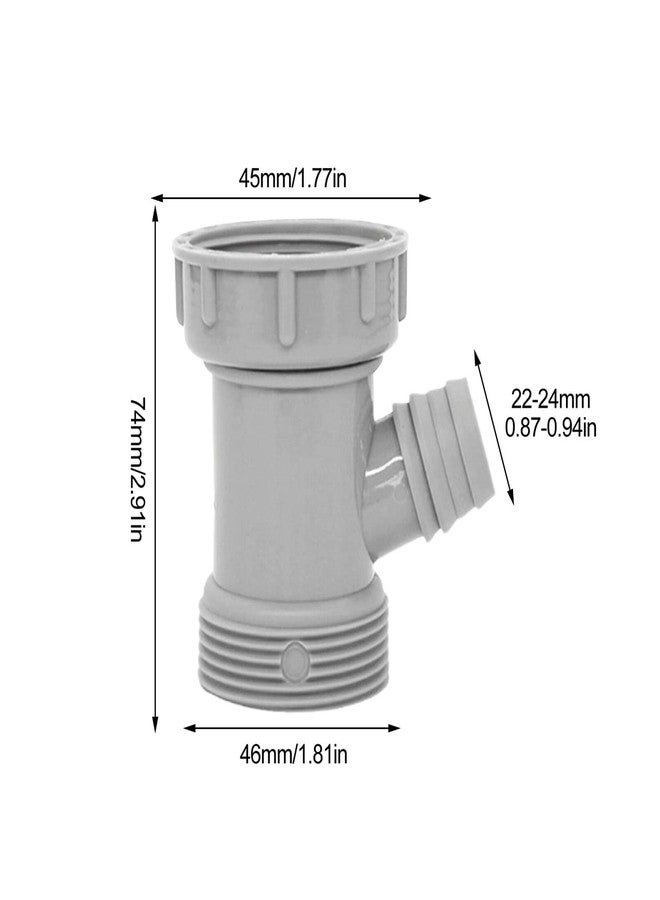 AOMUCH Kitchen Sink Drain Pipe Adapter Y Shaped Kitchen Basin Sewer Branch Connector Female - Image 2