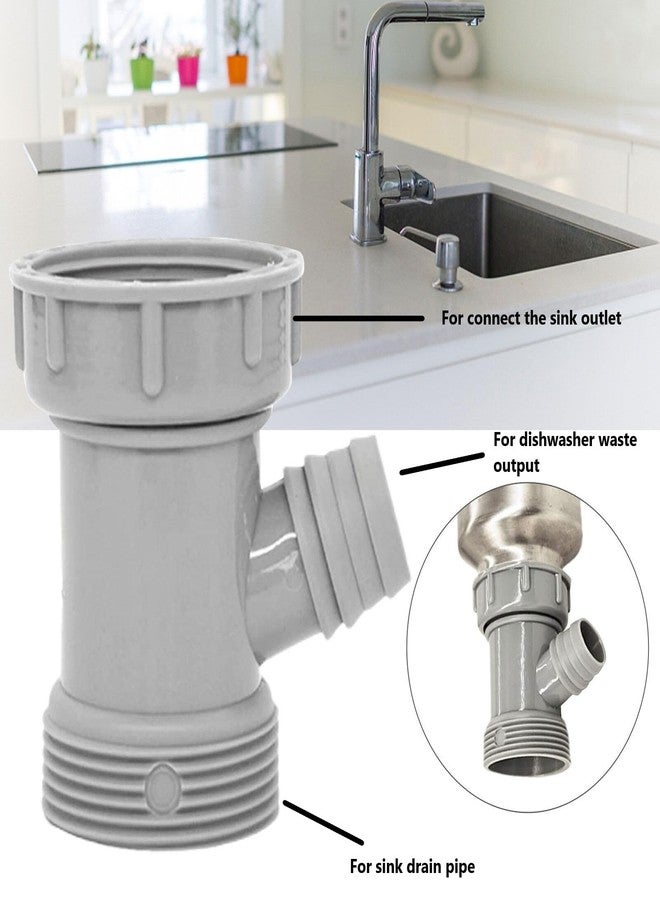 AOMUCH Kitchen Sink Drain Pipe Adapter Y Shaped Kitchen Basin Sewer Branch Connector Female - Image 4