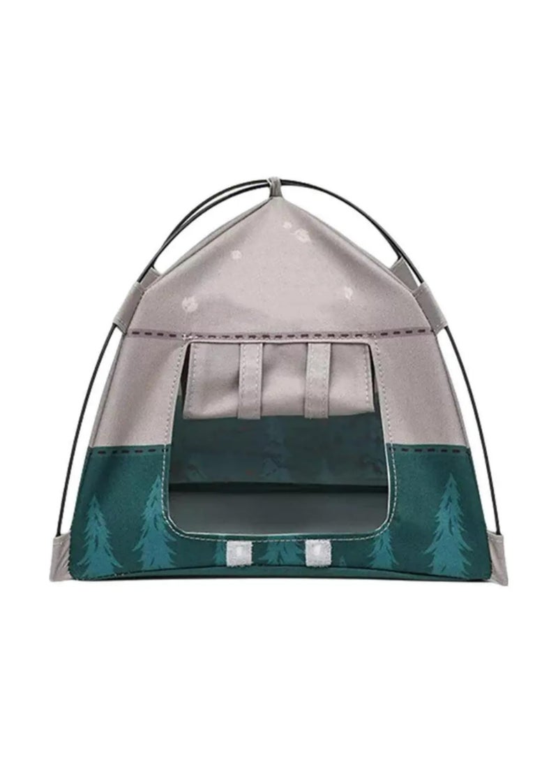 1:12 Scale Miniature Camping Tent Model for Movable Doll House Accessory Tiny Camping Equipment Decorative Scene Decor Photography Props Mini Display Tent for Outdoor Home Decoration Green - Image 2