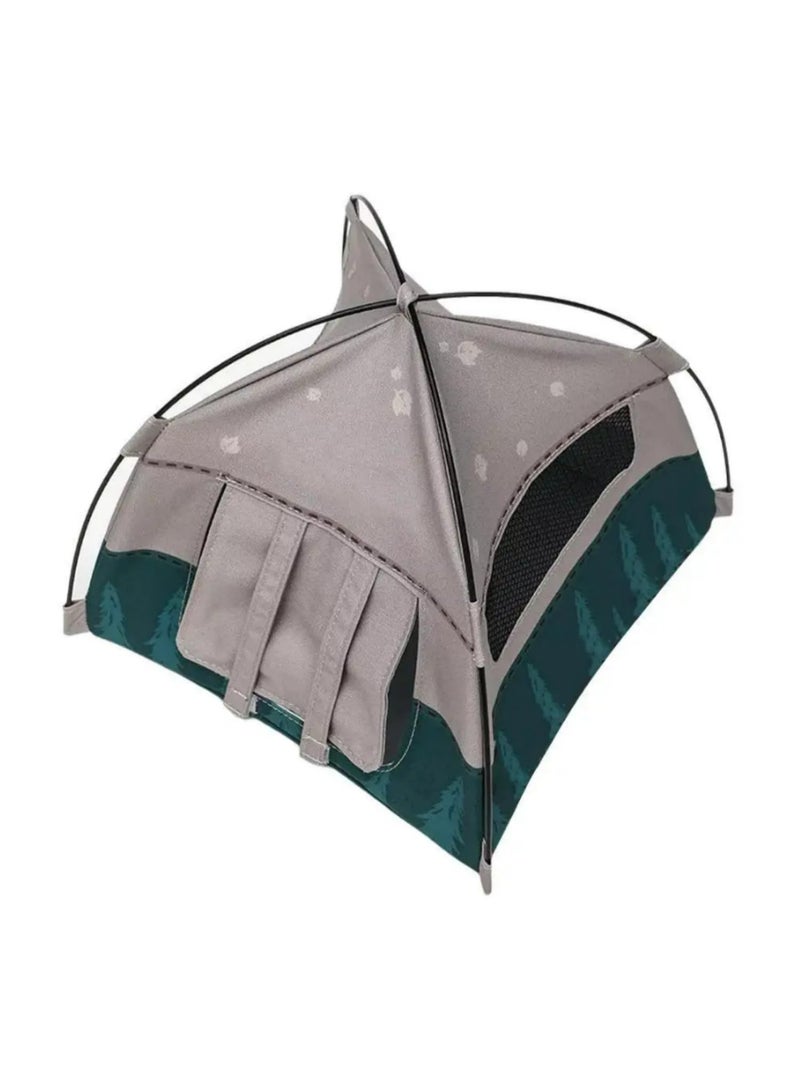 1:12 Scale Miniature Camping Tent Model for Movable Doll House Accessory Tiny Camping Equipment Decorative Scene Decor Photography Props Mini Display Tent for Outdoor Home Decoration Green - Image 4