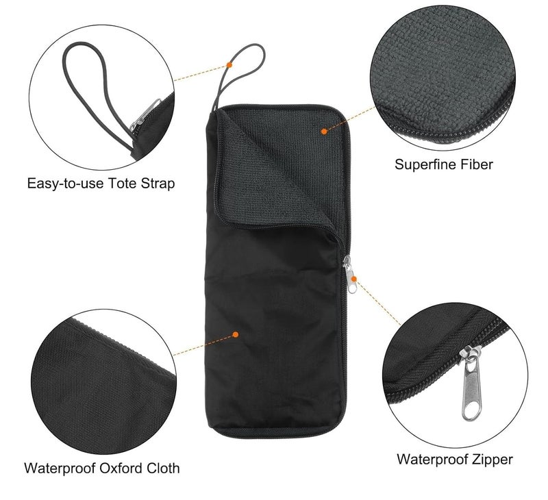 ALASKA ® Wireless Microphone Carrying Pouch, Microphone Storage Zipper Bag, Fits Most Hand-Held Wireless Microphones. 11.5 X 5 Inches. [ Microphone NOT Included], Black - Image 3