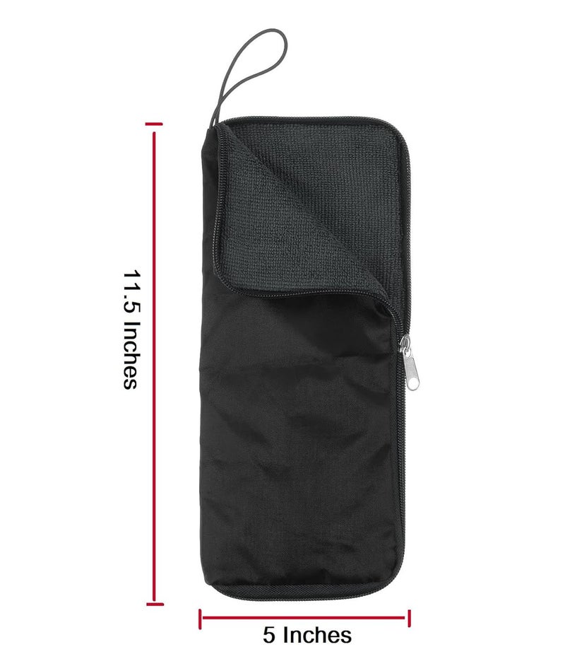 ALASKA ® Wireless Microphone Carrying Pouch, Microphone Storage Zipper Bag, Fits Most Hand-Held Wireless Microphones. 11.5 X 5 Inches. [ Microphone NOT Included], Black - Image 4