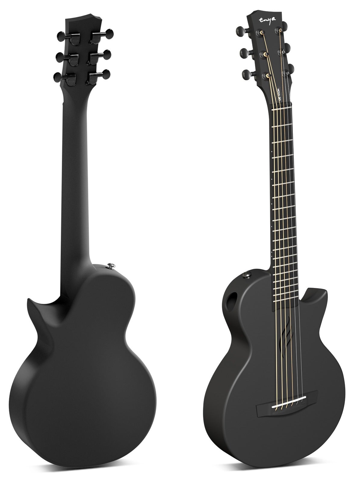 オールカーボン Mini Guitar <ENYA NOVA AI / BLK> Enya Nova Go Mini Carbon Fiber Acoustic Guitar 1/4 Size