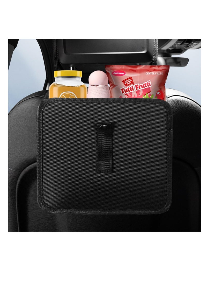 ECVV ECVV Car Trash Can, Automotive Trash Bin, Leak-Proof Back Seat Garbage Bag, Oxford Cloth Vehicle Container, Foldable Hanging Auto Organizer-Black - Image 2