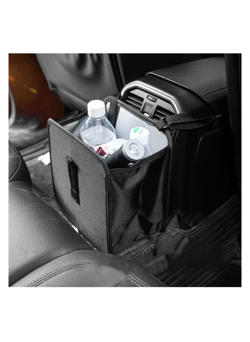 ECVV ECVV Car Trash Can, Automotive Trash Bin, Leak-Proof Back Seat Garbage Bag, Oxford Cloth Vehicle Container, Foldable Hanging Auto Organizer-Black - Image 3