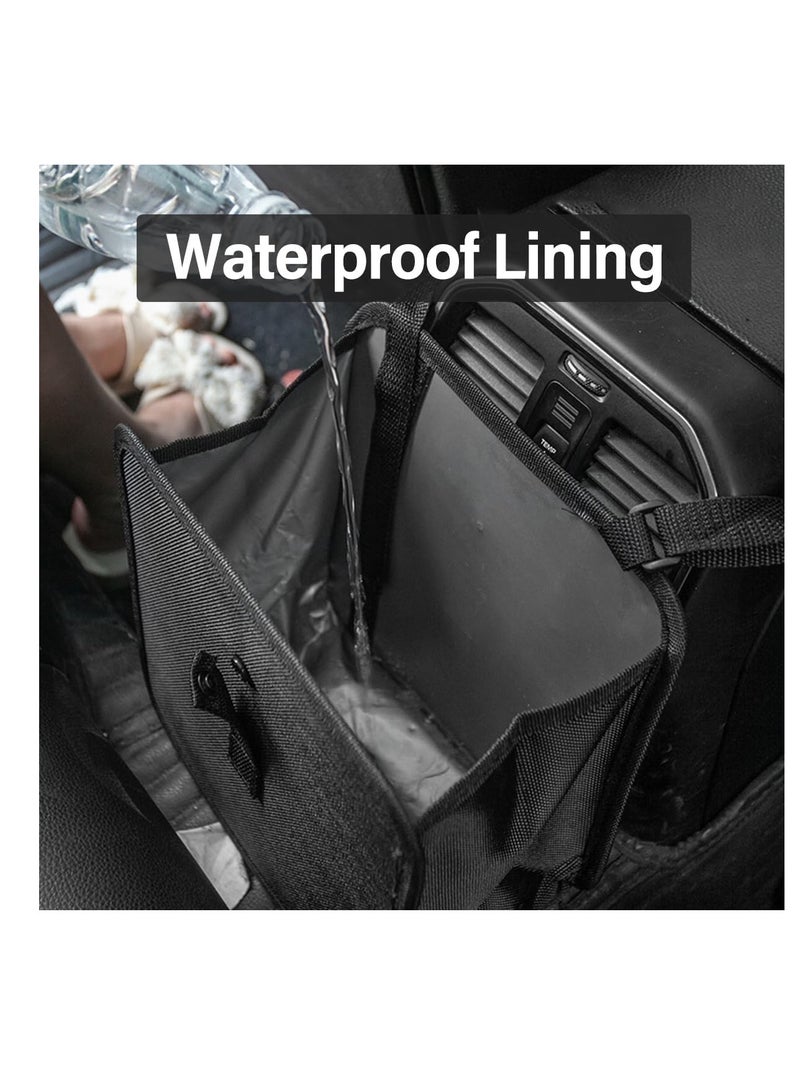 ECVV ECVV Car Trash Can, Automotive Trash Bin, Leak-Proof Back Seat Garbage Bag, Oxford Cloth Vehicle Container, Foldable Hanging Auto Organizer-Black - Image 4
