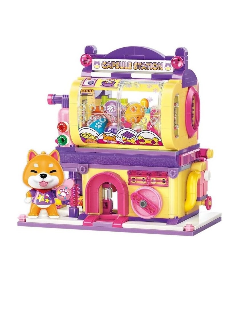 Qman Shiba Inu Gashapon Machine Building Blocks Set (Shiba Inu, Collectible Toys) - Image 2