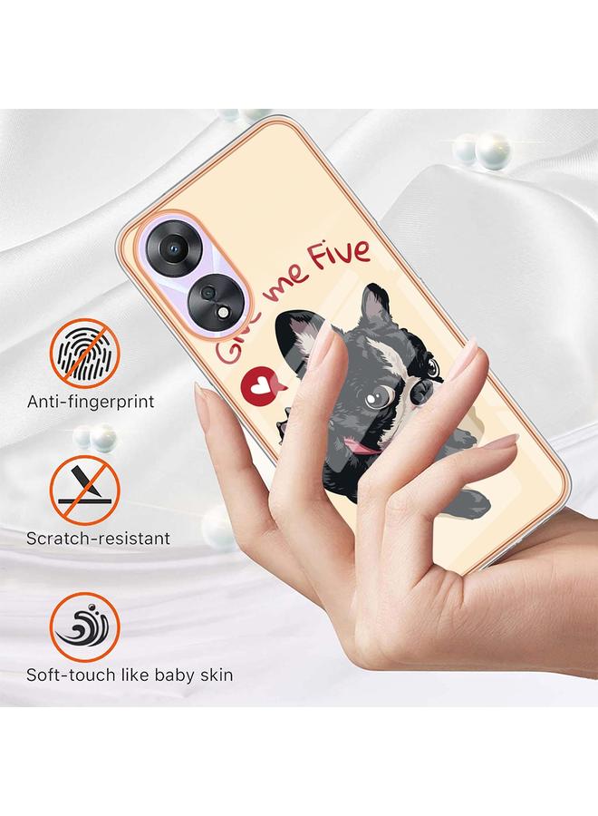 S-TOP Case For OPPO A78 / A58 Electroplating Marble Dual-side IMD Phone Case - Image 5