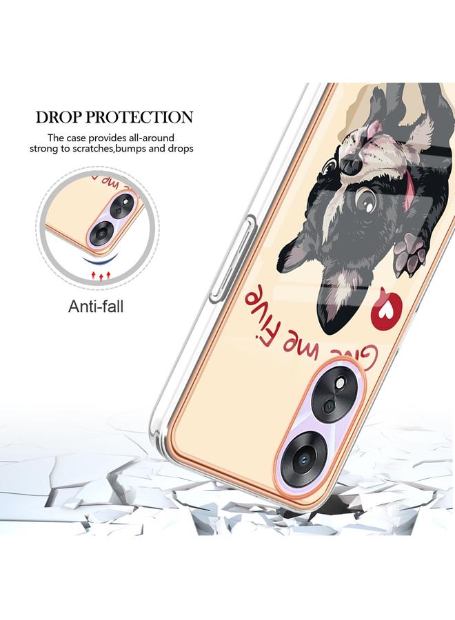 S-TOP Case For OPPO A78 / A58 Electroplating Marble Dual-side IMD Phone Case - Image 4