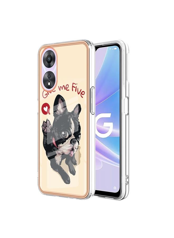 S-TOP Case For OPPO A78 / A58 Electroplating Marble Dual-side IMD Phone Case - Image 1