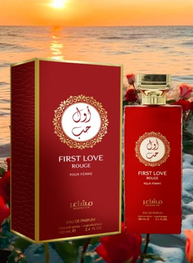 مشاعر 8 قطع عطر فرست لاف روج 100مل - Image 2