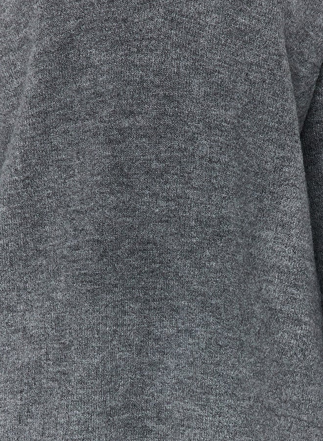 trendyol Anthracite Mini Knitwear Soft Textured Dress TWOAW24EL00086  - Image 5