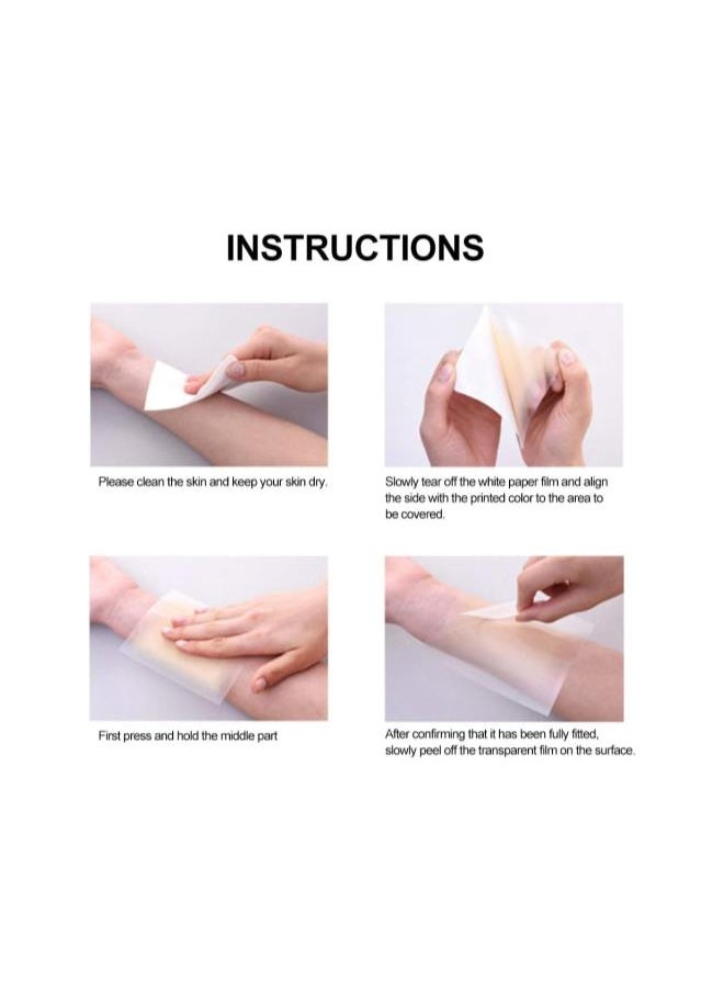 WYBOT - Disposable Skin Concealing Tape, Tattoo Cover Up Sticker Skin Scar Cover Tape, Waterproof Breathable Tattoo Scar Concealer Skin Concealing Tape Flaw Conceal Patch - Image 1