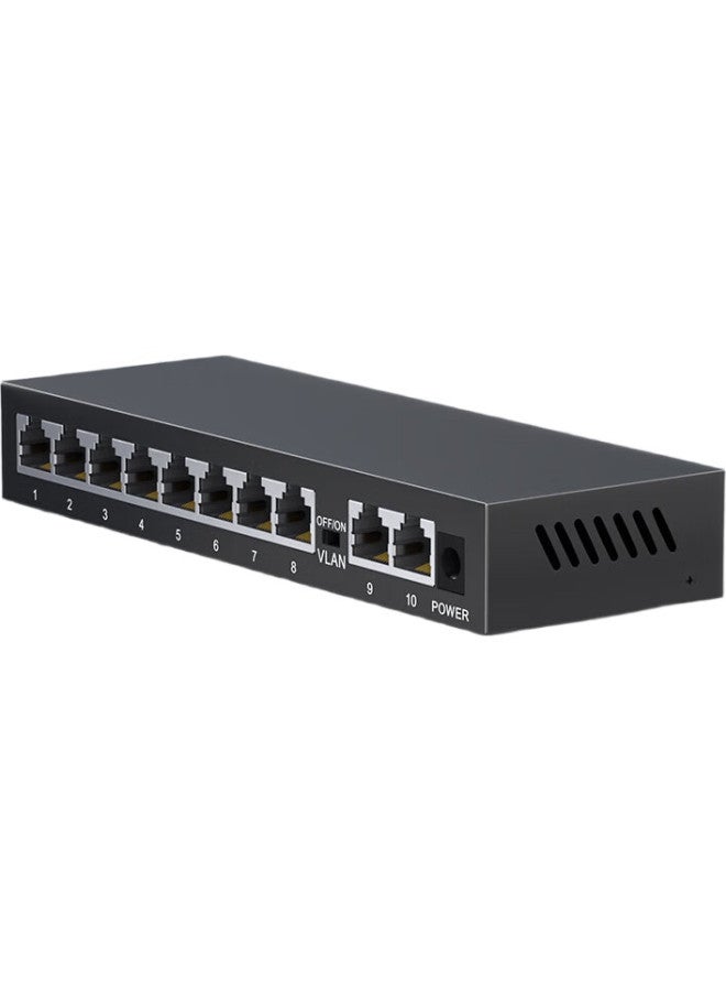 keepLiNK مفتاح كيبلينك Kp-9000 جيجابت 10 منافذ، من فئة المؤسسات، للاستخدام المنزلي وسكن الطلاب، مراقبة الأمان، مقسم الشبكة، موزع التدفق، مفتاح، محور، موزع التدفق - Image 2