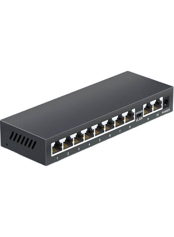 keepLiNK مفتاح كيبلينك Kp-9000 جيجابت 10 منافذ، من فئة المؤسسات، للاستخدام المنزلي وسكن الطلاب، مراقبة الأمان، مقسم الشبكة، موزع التدفق، مفتاح، محور، موزع التدفق - Image 3