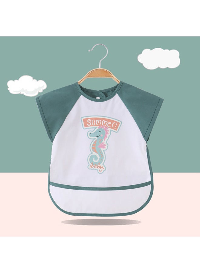 Baby Smock For Eating, Waterproof And Anti-dirty, Cartoon Outerwear, Children's Summer Protective Clothing, Baby Bib
