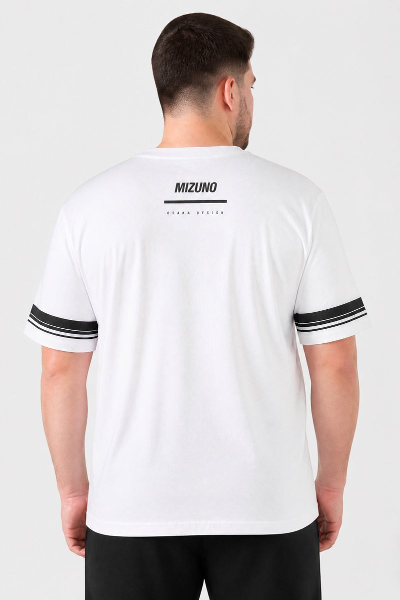 Mizuno Men Sportswear Fit Short Sleeve Training T-Shirt, White - Image 4