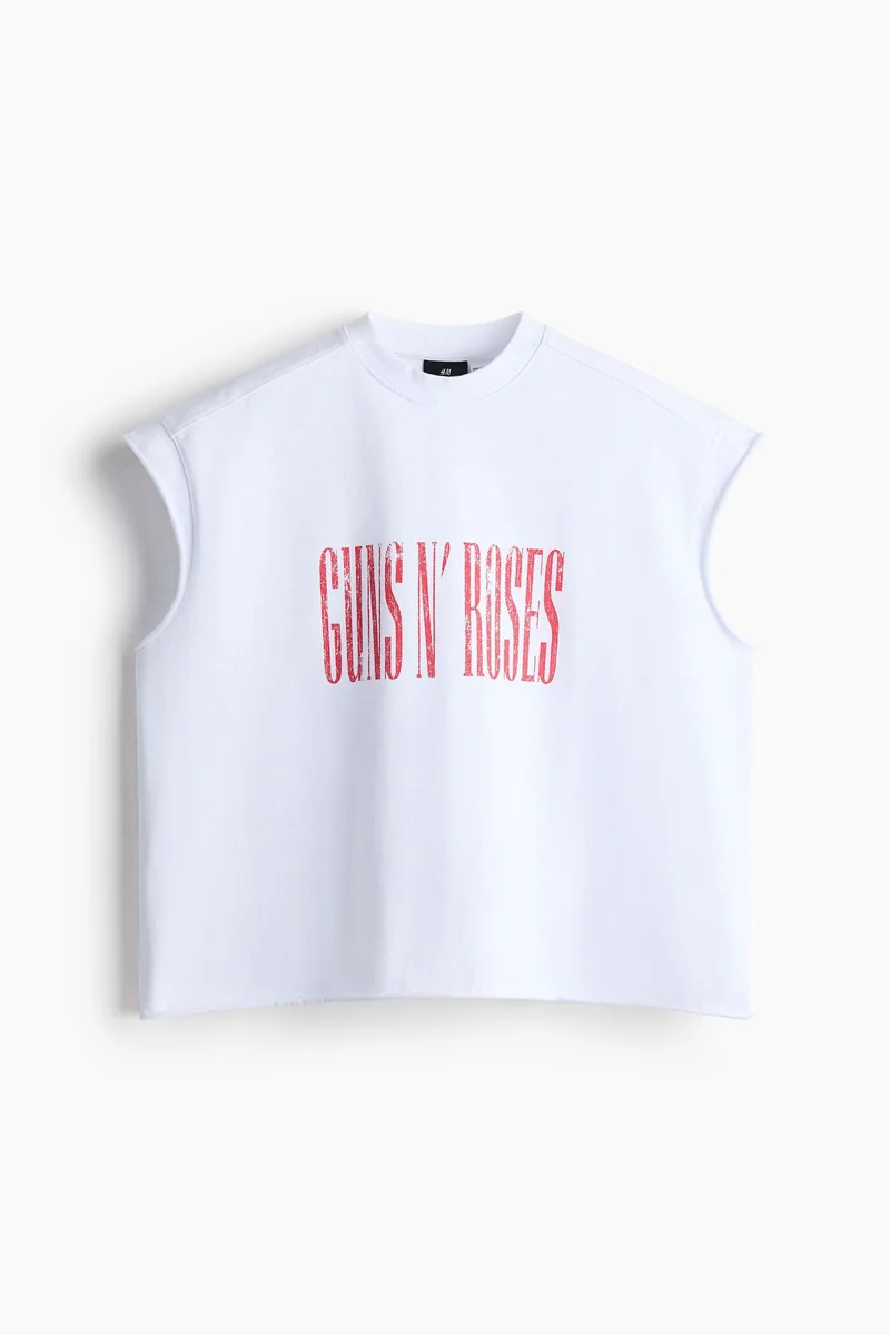 H&M Oversized Fit Printed boxy vest top