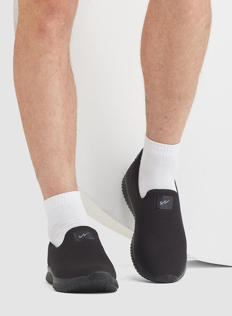 CAMPUS Men's Black Low-Top Sneakers - Lightweight Shoes, Minimalist Designed for Style - Image 2