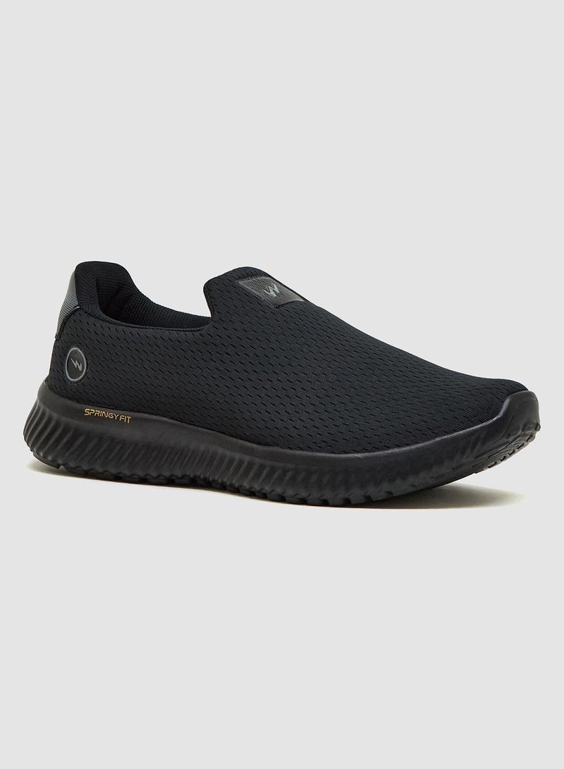CAMPUS Men's Black Low-Top Sneakers - Lightweight Shoes, Minimalist Designed for Style - Image 1