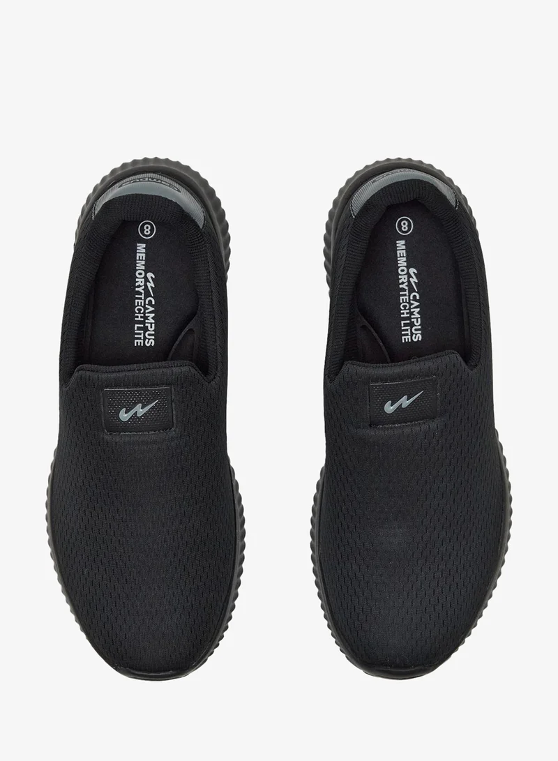 Campus Black Campus Men's All-Black Mesh Sneakers – Cushioned, Lightweight, Lace-Up for Men | Best Price UAE