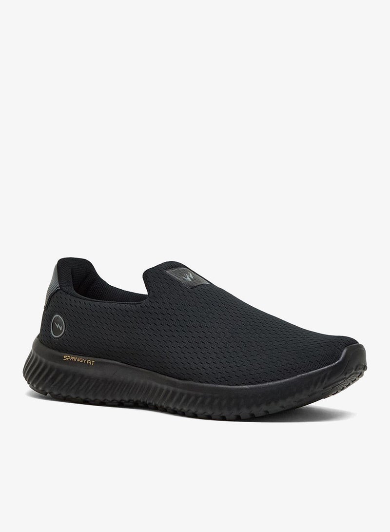 Campus Men's All-Black Mesh Sneakers – Cushioned, Lightweight, Lace-Up - Image 2