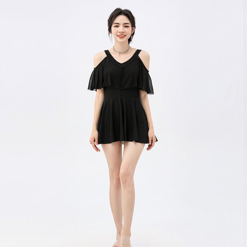 Ultra Lightweight Packable Women Tummy Control Swim Dress Portable Travel Bathing Suit - Image 2