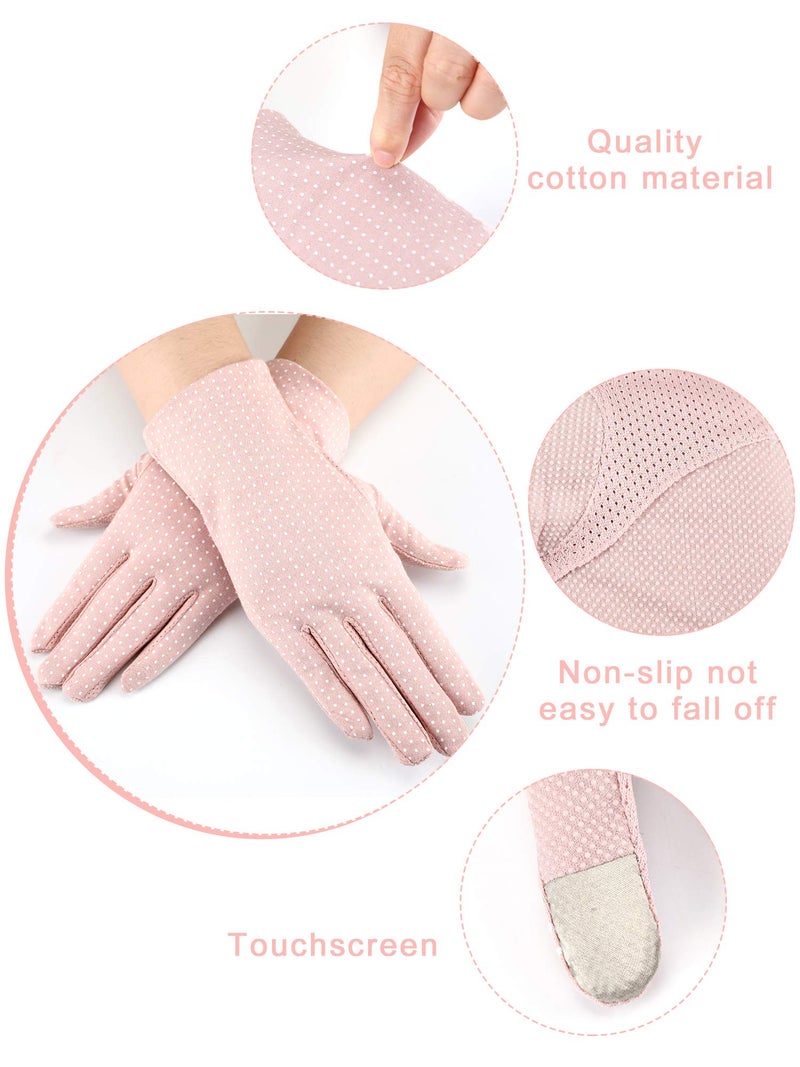 SATINIOR 6 Pairs Women Summer UV Protection Gloves Touchscreen Driving Gloves Non-Slip Sun Protective Gloves (Purple, Black, Pink, Light Pink, Beige, Gray) - Image 2