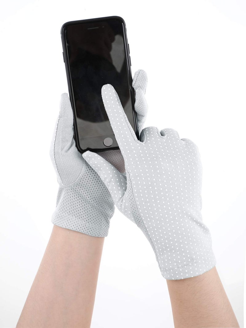 SATINIOR 6 Pairs Women Summer UV Protection Gloves Touchscreen Driving Gloves Non-Slip Sun Protective Gloves (Purple, Black, Pink, Light Pink, Beige, Gray) - Image 5