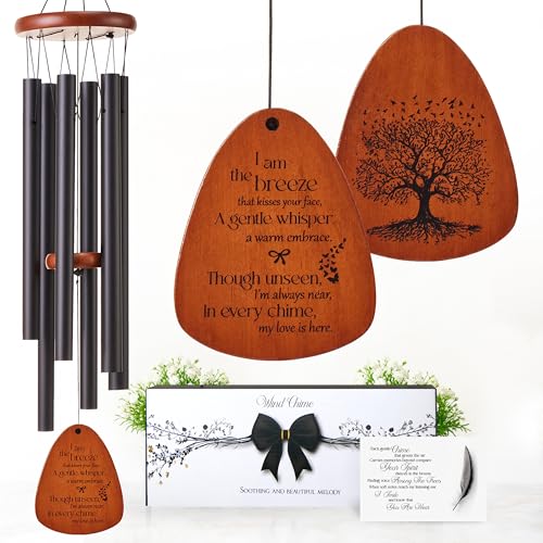 Captain Decor 32 Inch Memorial Wind Chimes Outdoor Wind Chimes for Loss of Loved One Memorial Gifts for Loss of Mom Sympathy Gifts for Mother Father Brother Sister - Image 1