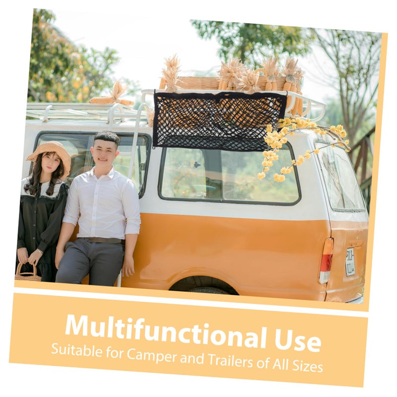 Elastic Cargo Net Stretchable Mesh Cover Size 90X30X0 2CM For Camper Wagon Picnic Garden - Image 4