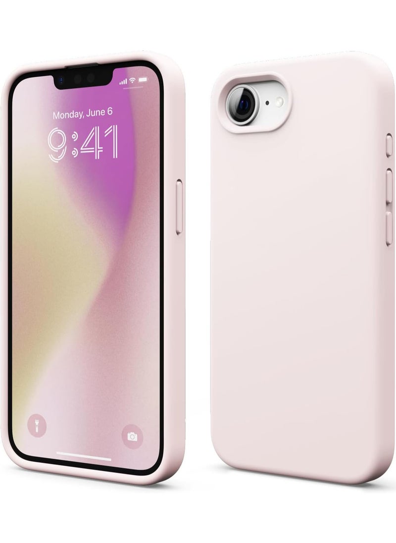 Elago Liquid Silicone for iPhone 16E case cover (2025) Full Body Protection, Shockproof, Slim, Anti-Scratch Soft Microfiber Lining - Lovely Pink  - Image 1