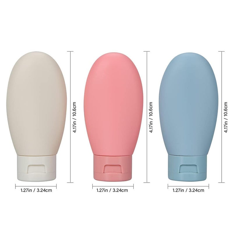 GROPOTIT Travel Bottles For Toiletries,Shampoo Bottle Set, Travel ToiletryBottles, Travel Containers For Toiletries, Small Bottles ForTravel Mini Travelling Essentials (TARVELL KIT 3 PCS) - Image 3