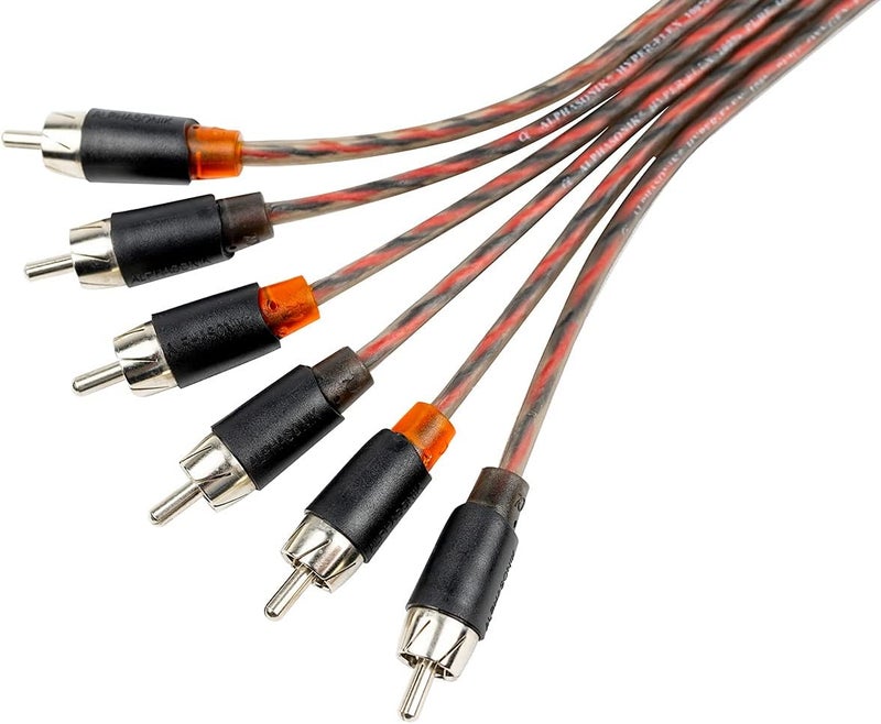 Alphasonik 17 Feet Premium 6 Channel Hyper-Flex RCA Interconnect Signal Patch Audio Cable with X-Radial Twist Wire Technology 100% Oxygen Free Copper Element Certified Multiple Applications FLEX-R66 - Image 3