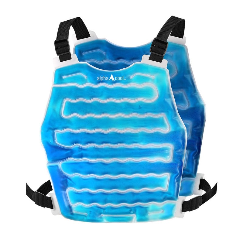 AlphaCool Original Cooling Ice Vest for Men and Women – Adjustable, Reusable Cooling Vest – One Size Vest for Summer Blue One Size - Image 1