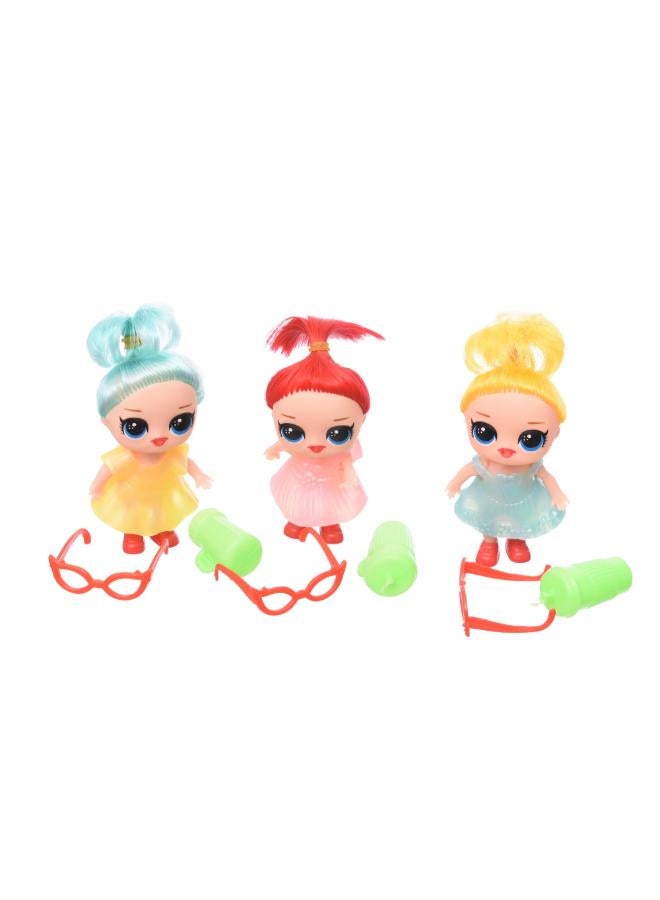 Generic Plastic Surprise Ball Add More Funny With Amazing Cartoon Design And multi Surprise For Children Set Of 3 pieces - MultiColor