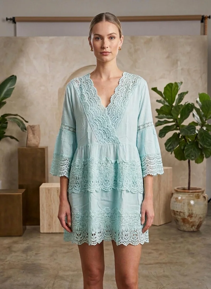 Alaya Women Embroidered  Rayon Midi Dress -AL3712