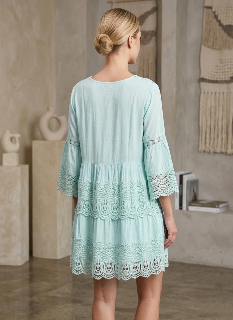 Alaya Women Embroidered  Rayon Midi Dress -AL3712 - Image 2