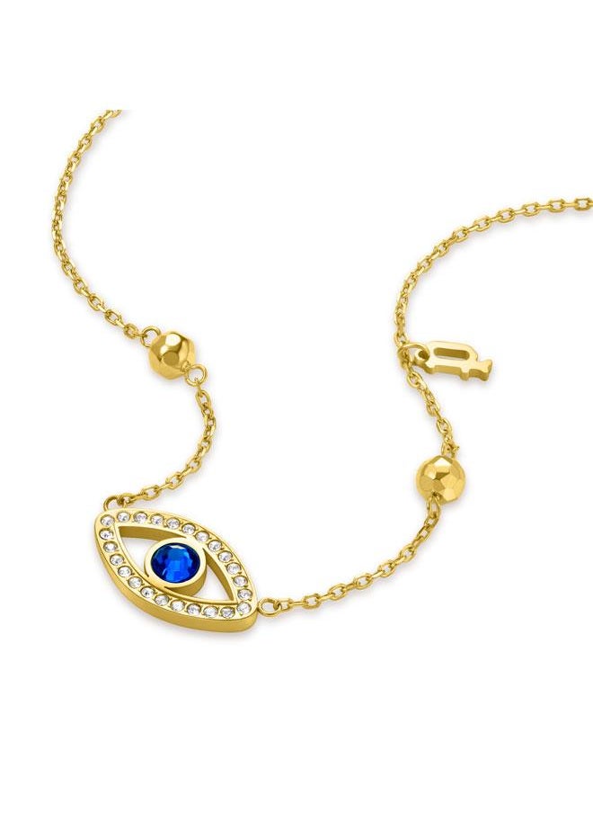 POLICE Vision Gold Plated Necklace, Bracelet, Earrings with Crystals Set Box for Women's  - Image 2