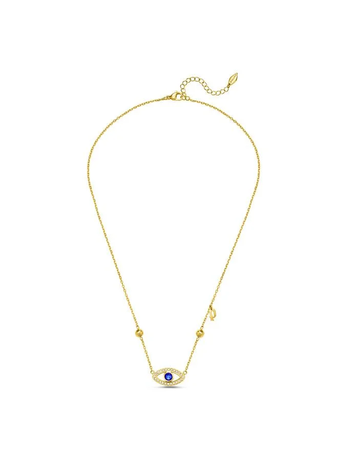 بوليس Vision Gold Plated Necklace, Bracelet, Earrings with Crystals Set Box for Women's