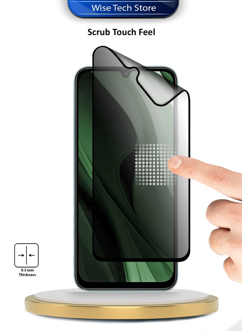 Wtech Xiaomi Poco C85 5G 2025 Premium Nano Ceramic Privacy Full Glue Full Cover Matte Flexible Screen Protector (MSCNMP) - Clear/Black - Image 4