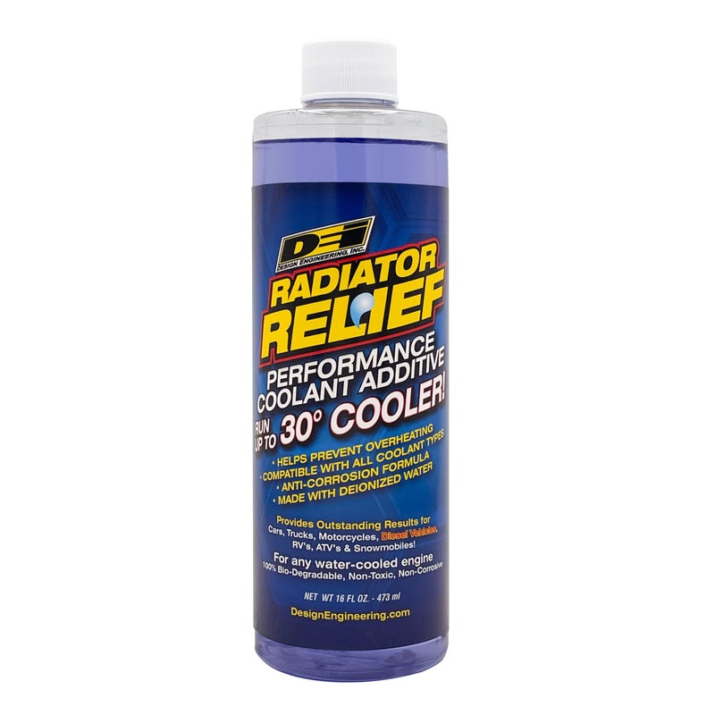 Design Engineering Radiator Relief Coolant Additive Engine Coolant for Cars, Trucks, RVs, Motorcycles & More Radiator Coolant Reduces Engine Temps Up to 30°F 16 oz. - Image 4
