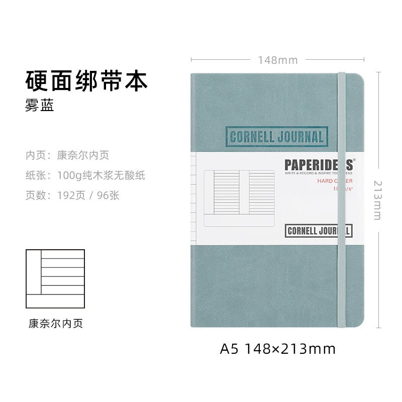 Paperideas Cornell Notebook A5 Strap Simple Handbook Creative Student Mind Map Book - Image 1