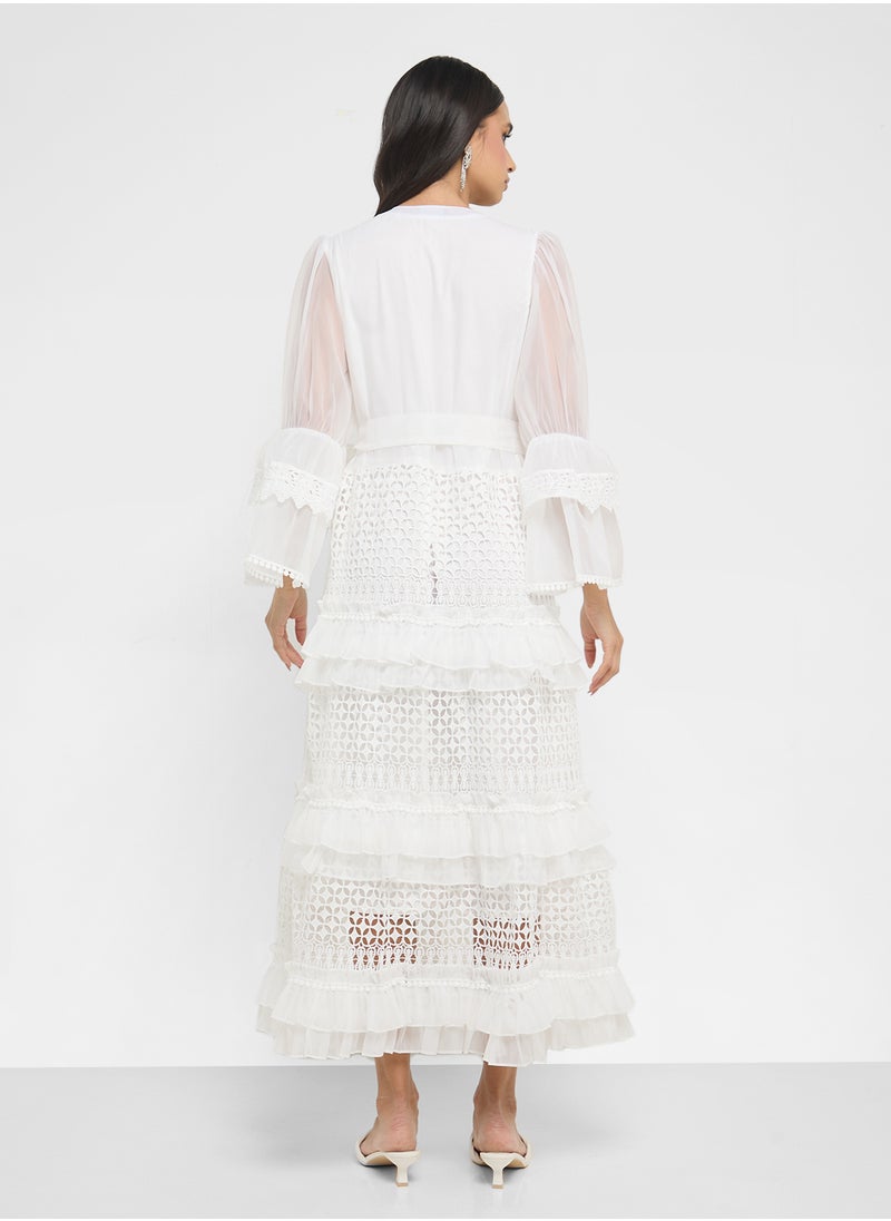 Khizana Dress With Tiered Baby Ruffles  - Image 2