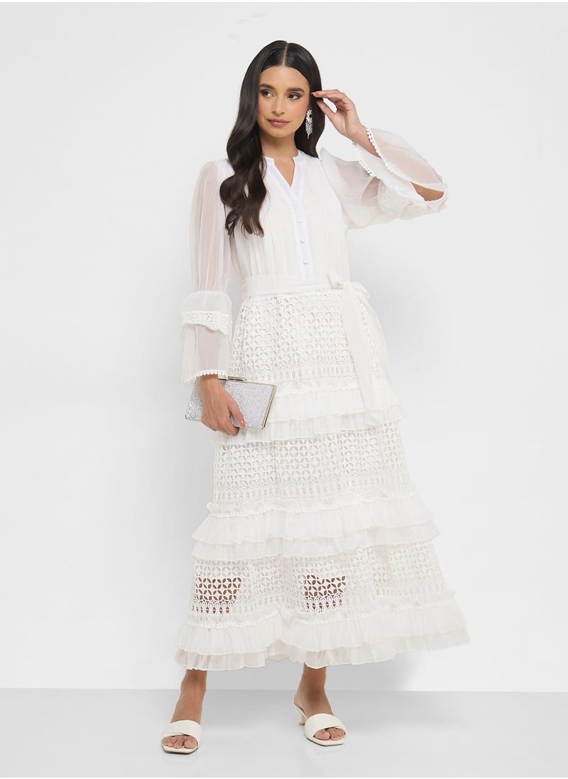 Khizana Dress With Tiered Baby Ruffles  - Image 4
