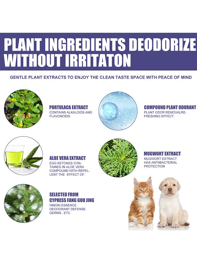 YEGBONG 60ml Pet Odor Eliminator Deodorant Spray for All Dogs and Cats Smells Deodorizer Clean Refreshes and Deodorizes Carpet Furniture Bedding Urine - Image 2