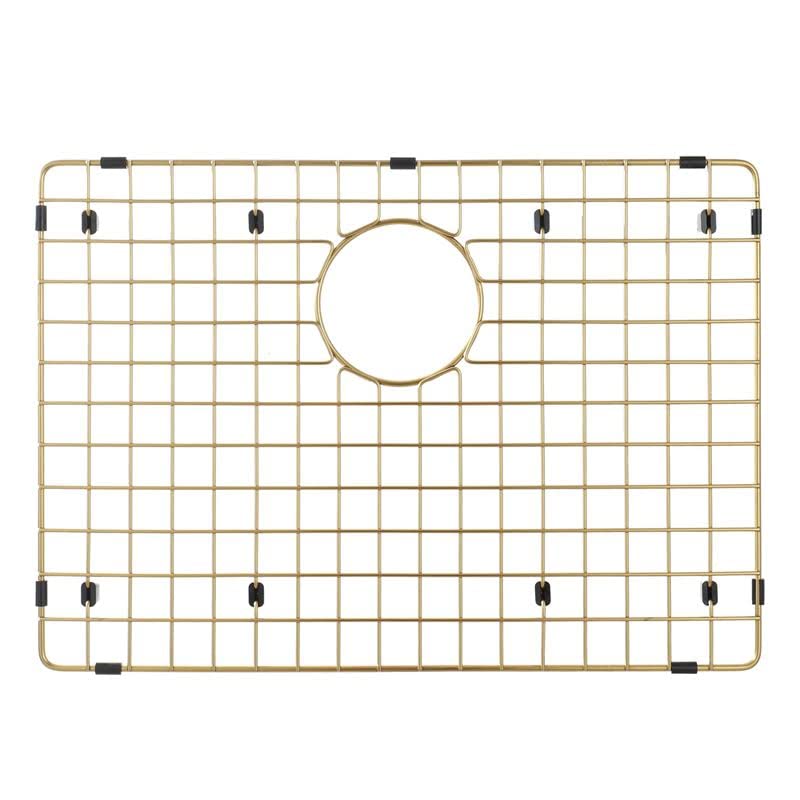Starstar Sinks Protector Matte Gold 304 Stainless Steel Kitchen Sink Bottom Grid, Rack (25 L x 15 W) - Image 1