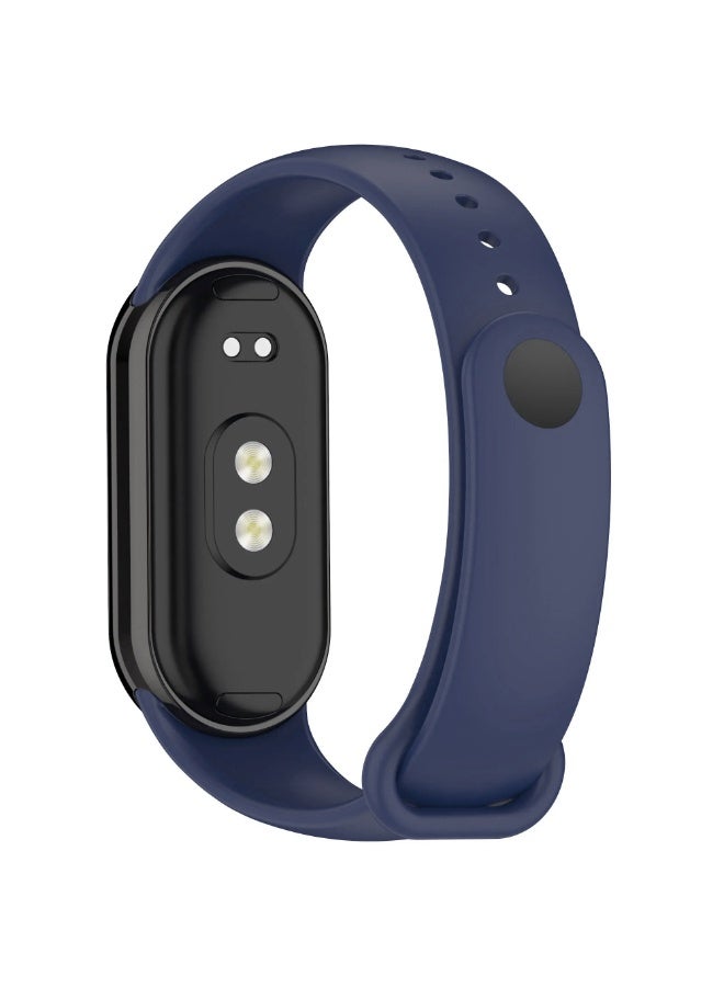 Band Compatible with Xiaomi Mi band 9 / Xiaomi Mi band 8 Replacement Strap, Silicone Skin-Friendly Wrist Strap Adjustable Sports Wristbands for Women Men (Blue) - Image 3